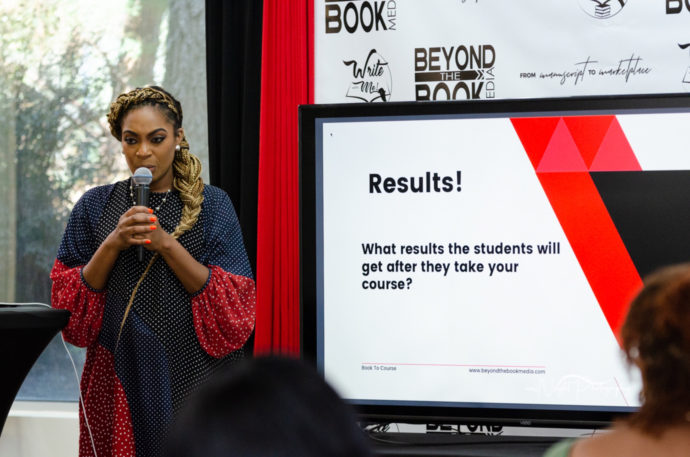 Chanel E. Martin teaching a Beyond The Book Media workshop
