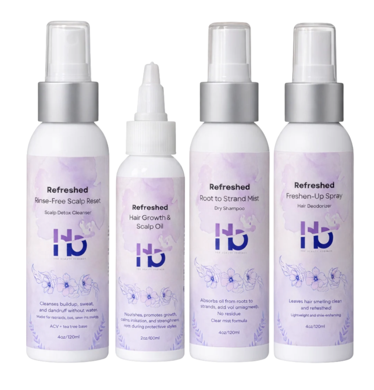 Her Beauty Regimen Refreshed hair and scalp care product collection